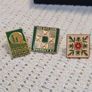 Set of Three Vintage Quilt Pins